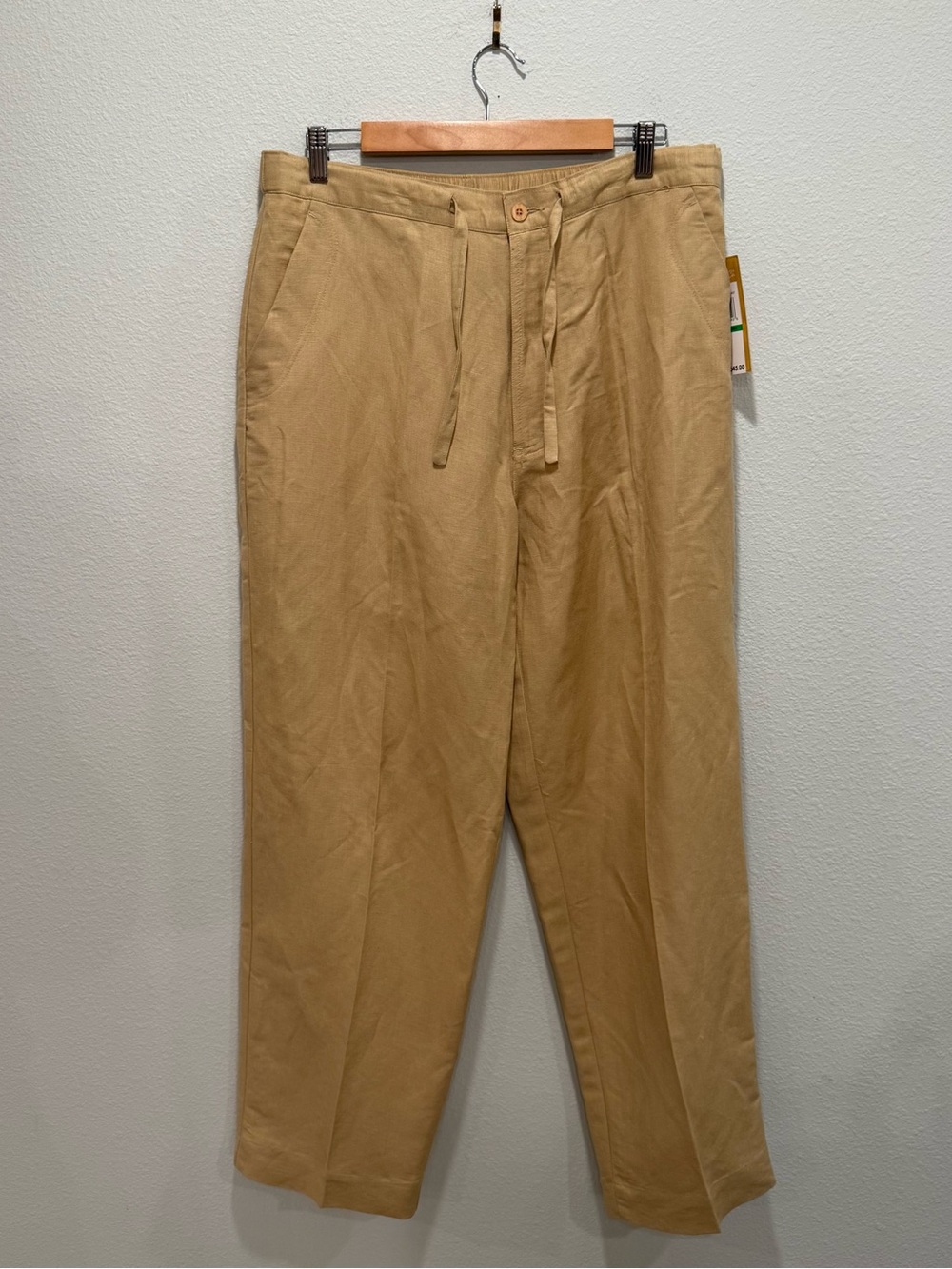 Havanera Co Tan Linen Blend Drawstring Pants Men’s Large